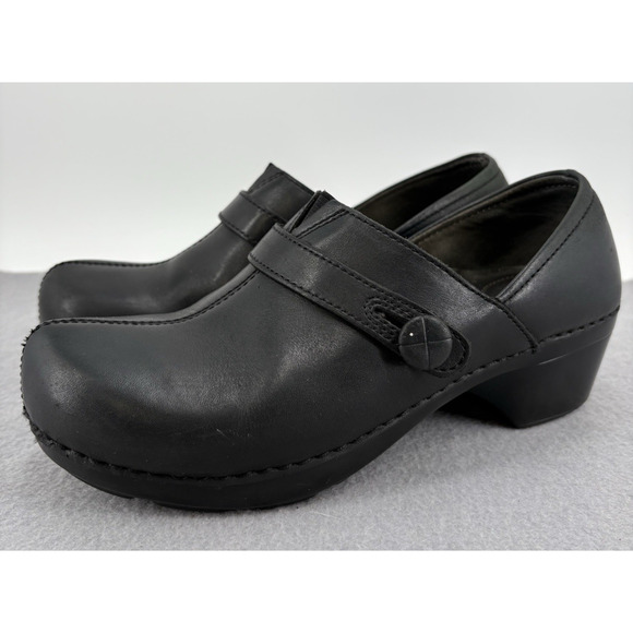 Dansko Shoes - Dansko Solstice Women’s Size 38 US 8 Black Leather Clogs Nurse Work Shoes